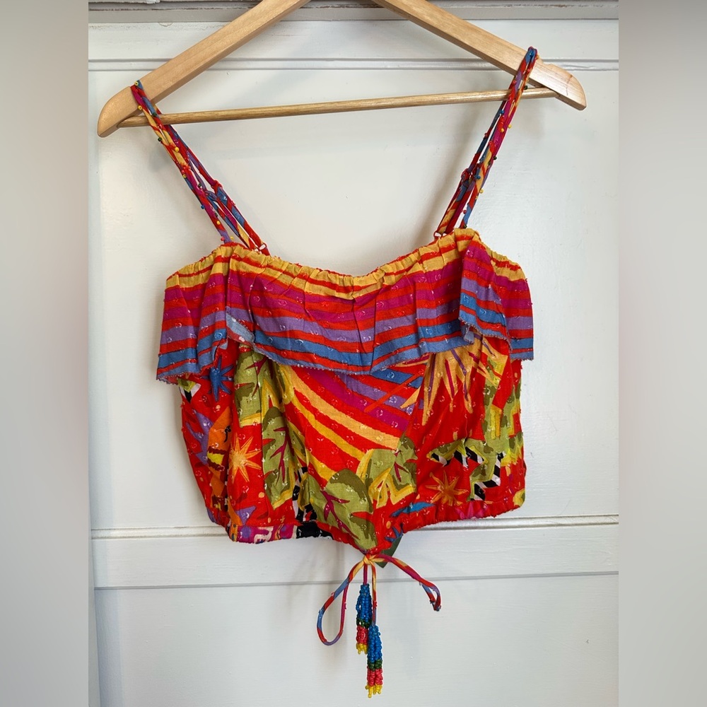 NWT Farm Rio Magic Forest Crop Top Size Medium